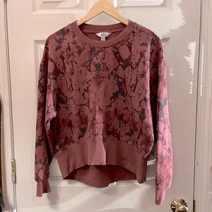 3 for $25 ❤️ Joylab French Terry Acid Wash Crewneck Pullover Berry Marble size L